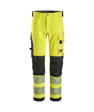 High-visibility trousers with 4-way stretch, class 2