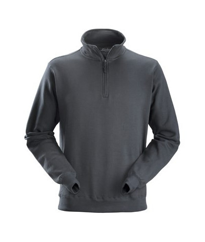 Sweatshirt with half-length zipper