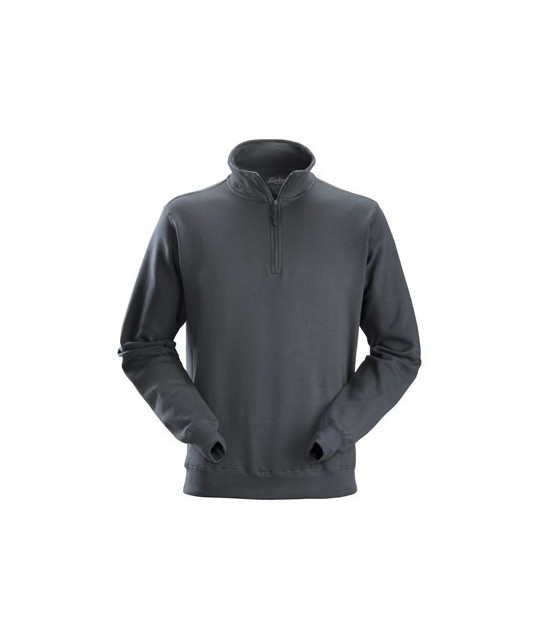 Sweatshirt with half-length zipper
