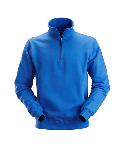 Sweatshirt with half-length zipper