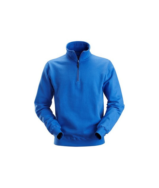Sweatshirt with half-length zipper