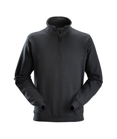 Sweatshirt with half-length zipper