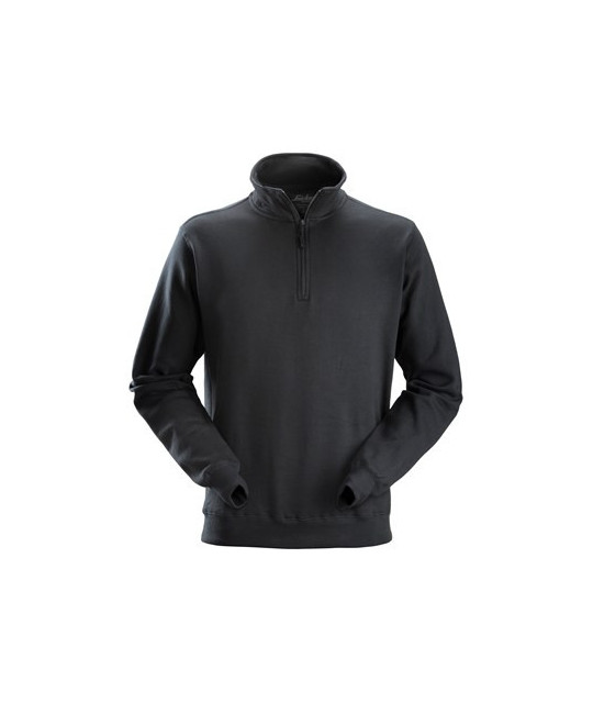 Sweatshirt with half-length zipper