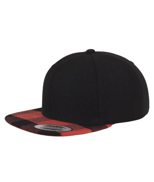 Checked Flanell Peak Snapback