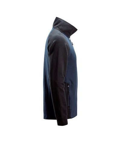 Two-tone sweatshirt with zipper