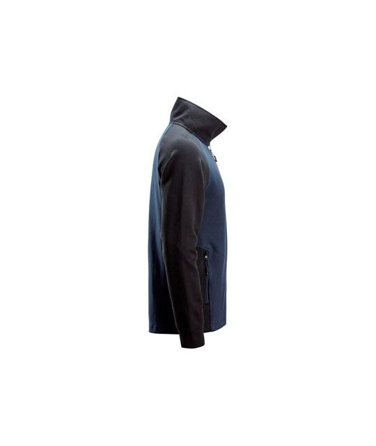 Two-tone sweatshirt with zipper