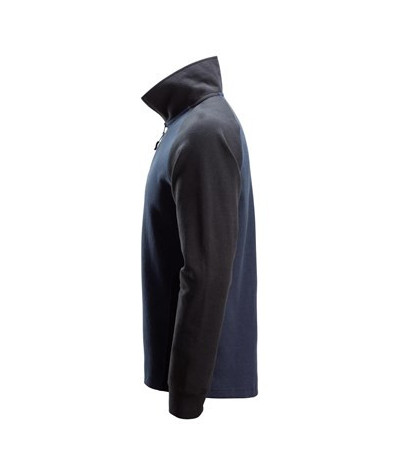 Two-tone sweatshirt with zipper