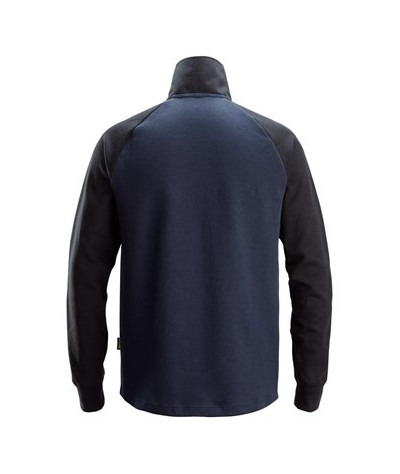 Two-tone sweatshirt with zipper