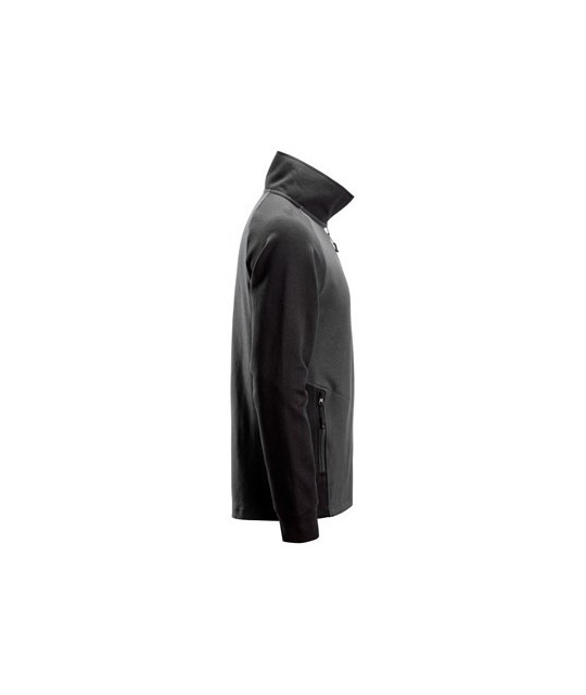 Two-tone sweatshirt with zipper