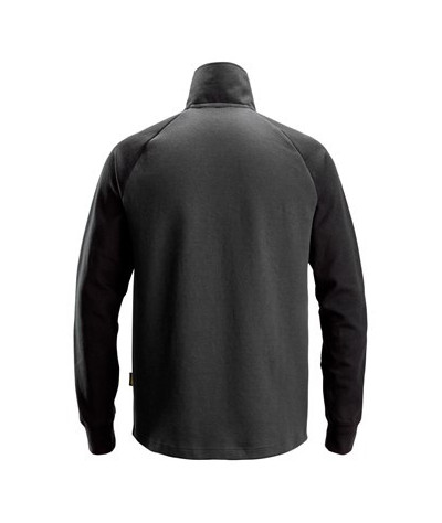 Two-tone sweatshirt with zipper