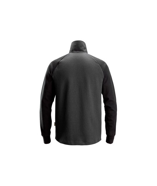 Two-tone sweatshirt with zipper