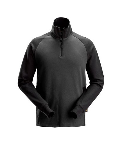 Two-tone sweatshirt with zipper