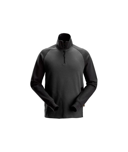 Two-tone sweatshirt with zipper