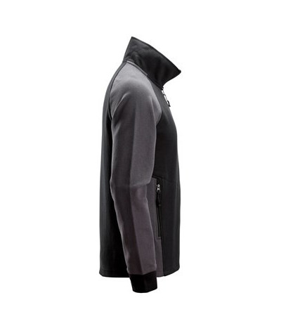 Two-tone sweatshirt with zipper