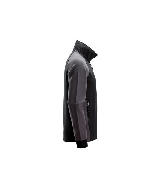 Two-tone sweatshirt with zipper