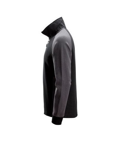 Two-tone sweatshirt with zipper