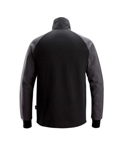 Two-tone sweatshirt with zipper