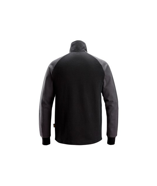 Two-tone sweatshirt with zipper