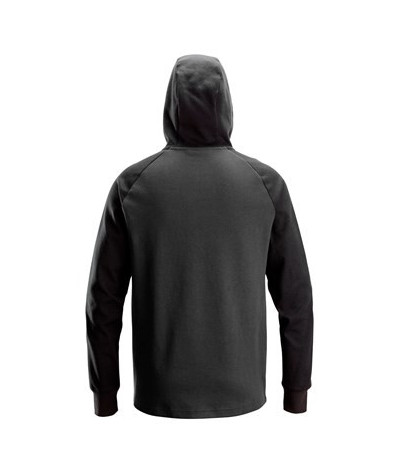 Two-tone zip hoodie