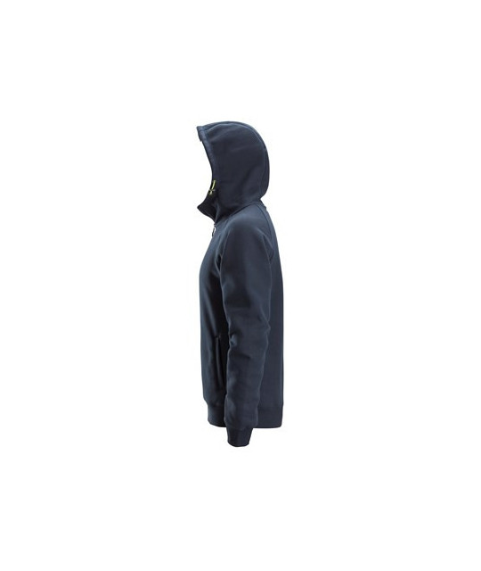 Logo hoodie with full-length zip