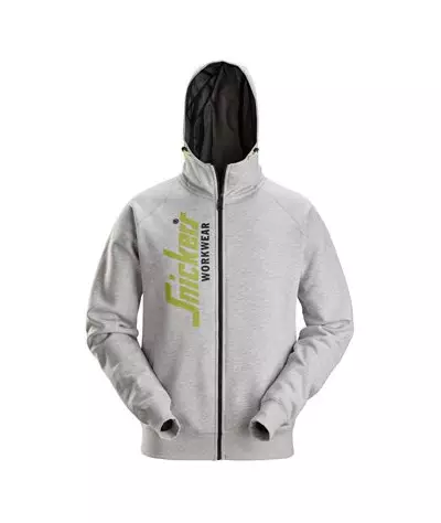 Snickers Workwear Huvtröja med logo med hellång dragkedja, Snickers...
