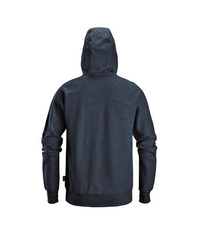 Logo hoodie with full-length zipper