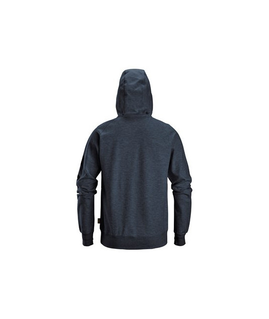 Logo hoodie with full-length zipper