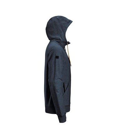 Logo hoodie with full-length zipper