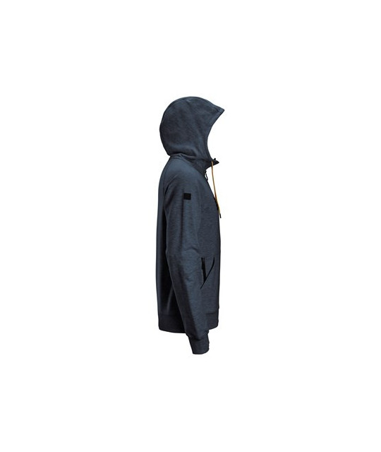Logo hoodie with full-length zipper