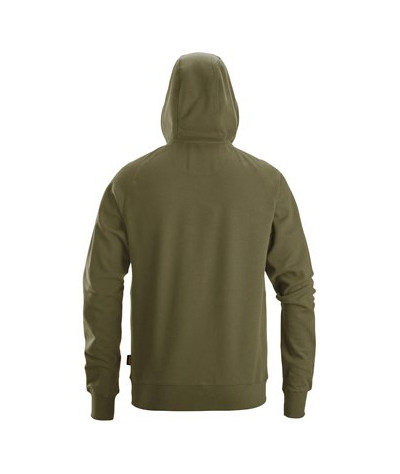 Logo hoodie with full-length zipper