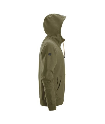 Logo hoodie with full-length zipper