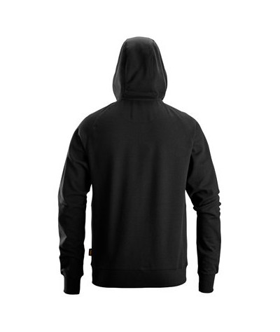 Logo hoodie with full-length zipper