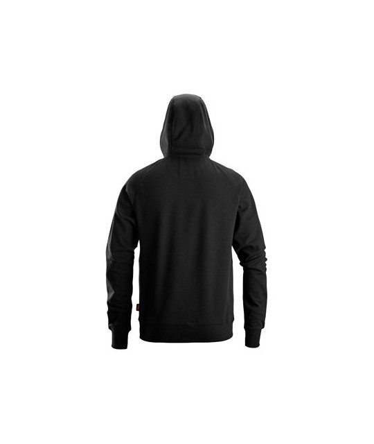 Logo hoodie with full-length zipper
