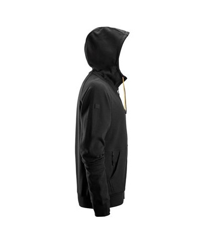 Logo hoodie with full-length zipper