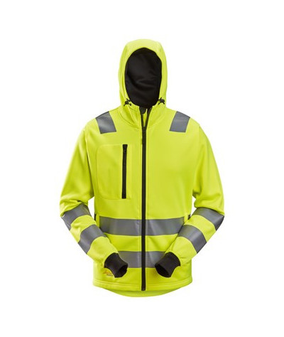 Hooded jacket with high visibility class 2/3