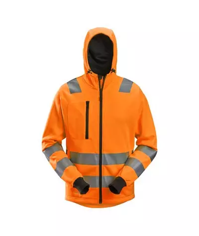 Hooded jacket with high visibility class 2/3