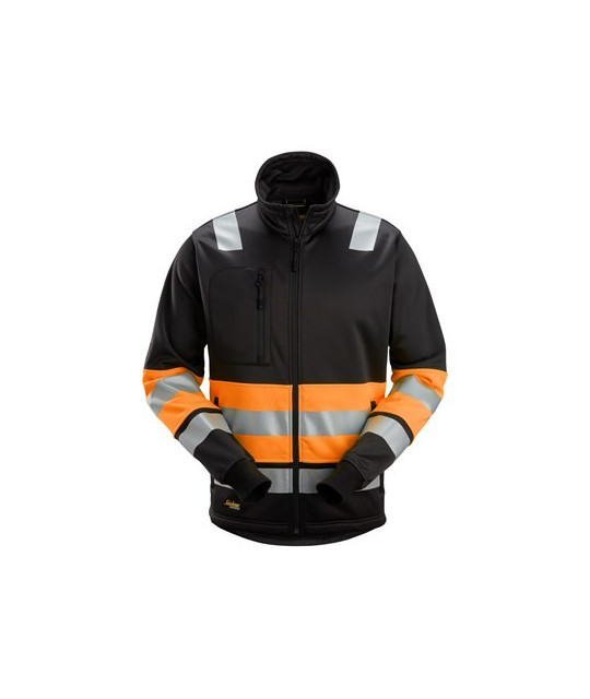 High-visibility jacket with full-length zipper, class 1