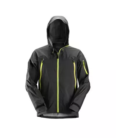 Waterproof shell jacket with stretch