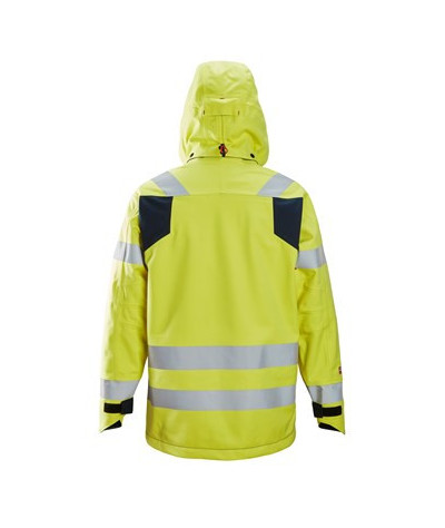 Waterproof shell jacket warning, 3 o'clock