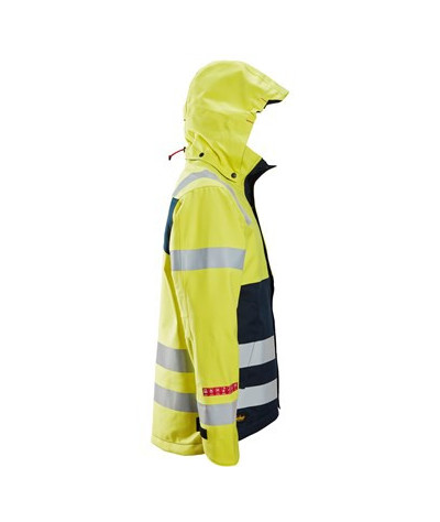 Waterproof shell jacket warning, 3 o'clock