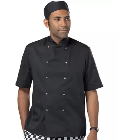 Short Sleeve Snap Stud Fastening Jacket