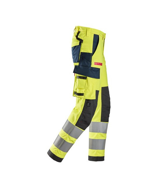 Snickers Workwear Arbetsbyxa med stretch, varsel klass 2