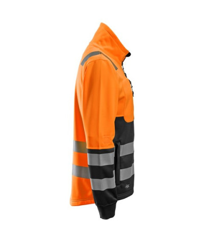 High-visibility jacket with full-length zipper, visibility class 2