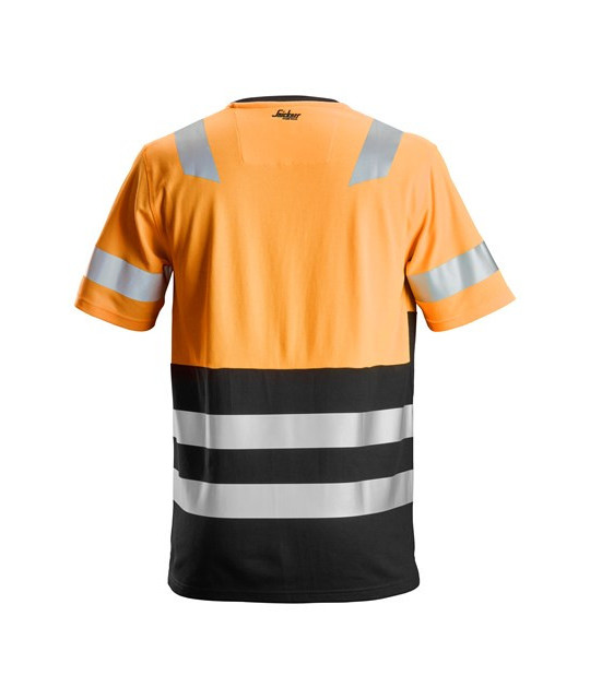 Short-sleeved high-visibility shirt, high-visibility class 1