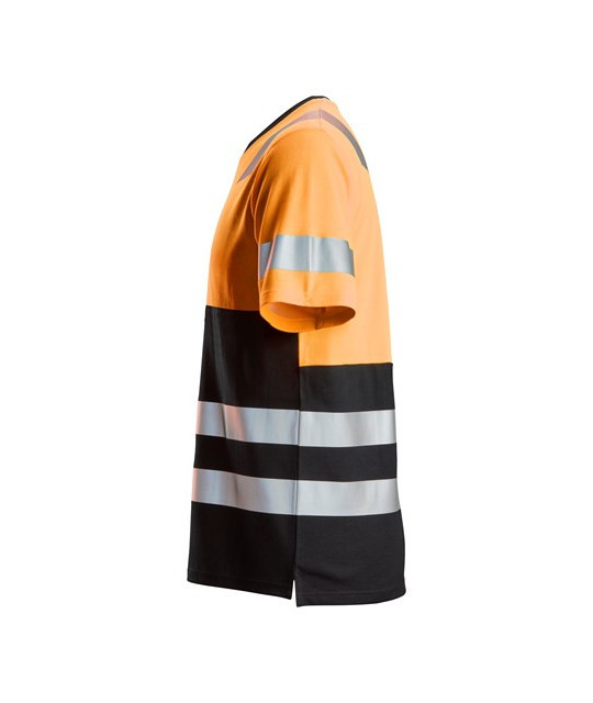 Short-sleeved high-visibility shirt, high-visibility class 1