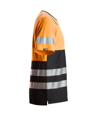 Short-sleeved high-visibility shirt, high-visibility class 1