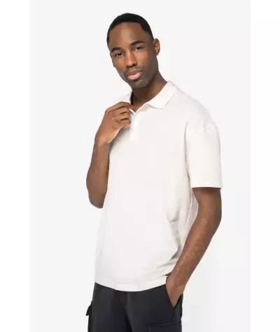 Native Spirit Eco-Friendly Men's Dropped Shoulders Pique Knit Polo ...