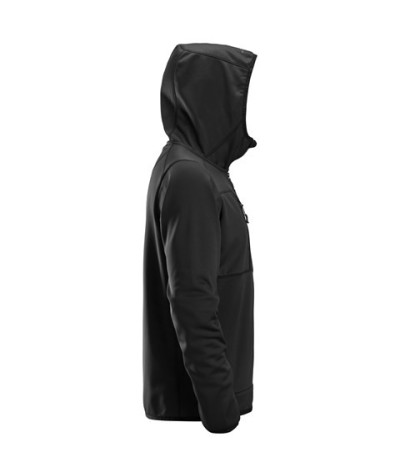 Fleece hoodie with full-length zip