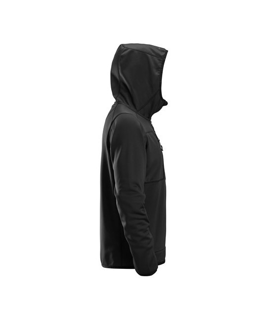 Fleece hoodie with full-length zip