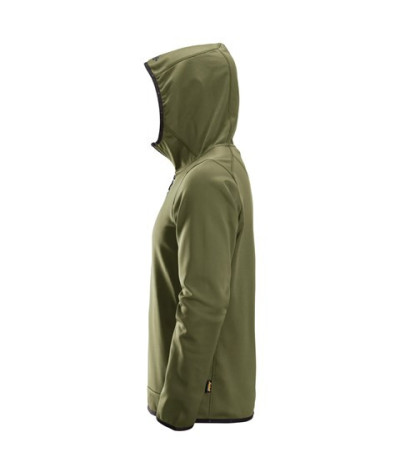 Fleece hoodie with full-length zip